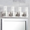 Minka Lavery Modern Wall Light Chrome Hardwired 24 1/2" 4-Light Fixture Clear Glass Shade for Bathroom Vanity Living Room Hallway - 2 of 3