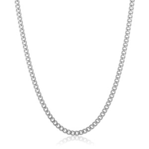 Crucible Men's 5mm Rounded Curb Chain Stainless Steel Necklace - 24" - 1 of 4