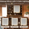 KWPZQEB Makeup Vanity Desk with Mirror and Stool, Dressing Table Set with Charging Station, Storage Drawers&Barn Door, Vanity Table for Bedroom - 4 of 4