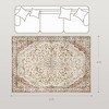 Aghana Digitals Mixed-Brown Flannel Area Rug 8x10, Non-Slip TPR Backing, Classical Symmetrical - 4 of 4