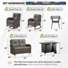 Buenhomino 7 Pieces Patio Furniture Set with Fire Pit Table, Rattan Wicker Swivel Rocker Chairs Sets with Ottomans, Swivel Glider Chairs - 3 of 4