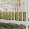 Aortzio Twin Size Metal Platform Bed,Floor Bed with Light,Guardrails&Storage Headboard - 4 of 4