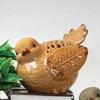 Decorative Caramel Ceramic Birds for Shelves – Set of 2 6.89" by Manual Woodworkers and Weavers - 3 of 3
