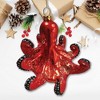 Pacific Octopus Blown Glass Christmas Ornament, Sea Animal Creature| OrnamentallyYou - 2 of 4