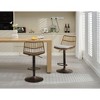 NicBex Rattan Swivel Counter and Bar Stools,Counter Stools with Adjustable Seat Height,Barstools with Cushion for Dining Room,Set of 2 - 2 of 4