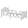 Okak Full/Twin Size Wooden Platform Bed with Headboard & Removable Guardrail,Modern Single Bed Frame for Bedroom,Kids Room - 4 of 4