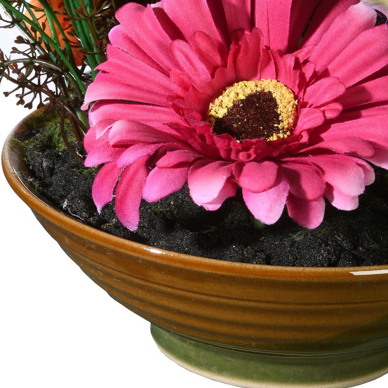 8" Artificial Multicolor Floral Arrangement in Bowl - National Tree Company, 5 of 6