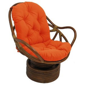 Blazing Needles, 48-inch by 24-inch Solid Outdoor Spun Polyester Swivel Rocker Cushion - 1 of 1