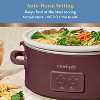 Crock-Pot 6qt Cook & Carry Programmable Slow Cooker Ceramic Lambrusco Red: 3 Settings, Dishwasher-Safe Parts, 210W - 3 of 4