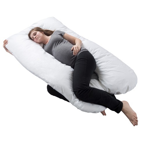 Bluestone Full Body Contour U Pillow - Great for Pregnancy - White - image 1 of 4
