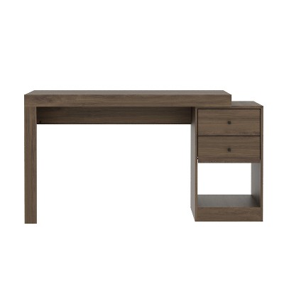 NicBex 47.5 Inch Expandable Home Office Desk with 2 Drawers and Open Shelf for Study Room,Bedroom and Office