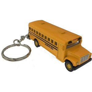 KiNSFUN Classic Mini Long Nose School Bus 2.5 Inch Die Cast Metal Model Key Chain - 1 of 4