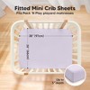 KeaBabies 2pk Soothe Waterproof Fitted Mini Crib Sheets for Girl, Boy, 100% Organic Soft Cotton Pack and Play Sheets - 3 of 4