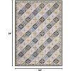 Washable Area Rug for Living Room, Soft Low Pile Farmhouse Boho Carpet, Non Slip Indoor Floor Rug for Bedroom Kitchen Dining - 2 of 4