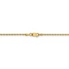 Black Bow Jewelry 1.3mm 14k Yellow Gold Solid Loose Rope Chain Necklace - 4 of 4