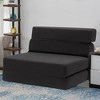 3-in-1 Convertible Folding Sleeper Chair Sofa Bed Lazy Couch with Pillow Fabric for Living Room - 2 of 4