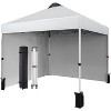 10 x 10 Camping Tent, Portable Canopy Tent, Pop Up Beach Tent 2 Sidewalls Vented Roof, Instant Canopy Tent Carry Bag Sandbag for Camping Picnic Party - 2 of 4