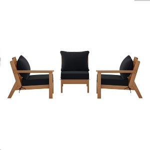 WestinTrends Avalon Outdoor Patio HDPE Sectional Sofa with Patio Cushions - 1 of 4