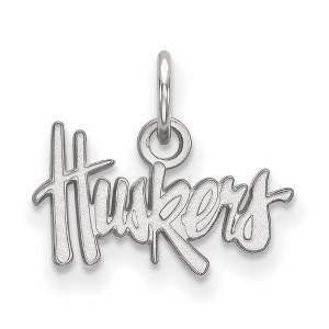 Black Bow Jewelry 10k White Gold Nebraska Cornhuskers NCAA Extra Small Pendant - 1 of 3