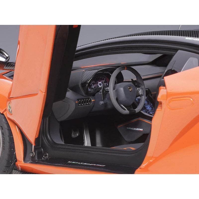 Lamborghini Centenario Arancio Argos / Pearl Orange with Carbon Top 1/18 Model Car by Autoart, 4 of 7
