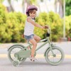 Costway 14" Kids Bike with Adjustable Saddle Handlebar Removable Training Wheels Handbrake Green/Red/Pink/Blue/Black - 4 of 4