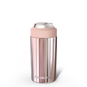 FrostBuddy Universal Buddy Insulated Can Cooler | Fits 12oz Cans, Slim Cans & Bottles | Stainless Steel Drink Holder - 1 of 4