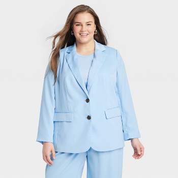 Women's Satin Spring Blazer - A New Day™ Blue