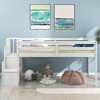 NicBex Twin Size Loft Bed Wooden Bed Frame with Storage Stairs and Full Length Guardrail, No Box Spring Required, Space saving - 2 of 4