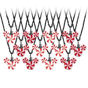 Disney Mickey Mouse Shimmering Magic Set of 12 White LED Plug-In String Lights 11FT - 1 of 4