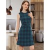 INSPIRE CHIC Women's Plaid Sleeveless Fit A-Line Houndstooth Work Mini Dress - 2 of 4