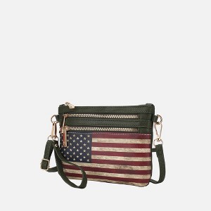 MKF Collection Alisson Vegan Leather Women’s FLAG Crossbody Wristlet Bag by Mia K - 1 of 4