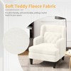28.75'' Teddy Fleece Upholstered Accent Chair with Tufted Back and Sturdy Birch Legs for Living Room - 4 of 4