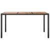 vidaXL Garden Dining Table Black 59.1x35.4x29.5 in Poly Rattan - 3 of 4