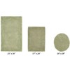 Edge Bath Rug 100% Premium Cotton Ultra-Soft Water Absorbent Tufted Solid Reversible 3 Piece Bathroom Rug Set for Machine Washable Bathmat - 2 of 4