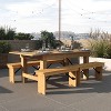 Taylor & Logan 7'x40" Ingles Rectangular Dining Table: Solid Pine, Seats 8, Foldable Legs - 4 of 4