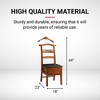 Proman Products - Manchester Chair Valet, Office Chair with Hanger & Valet, Accessory & Clothes Organizer, Walnut - 3 of 4