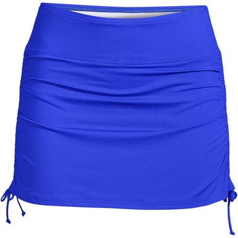 Lands' End Women's Plus Size Chlorine Resistant Tummy Control Adjustable  Swim Skirt Swim Bottoms - 16w - Electric Blue : Target