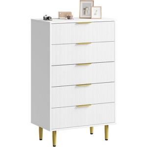 COZONY Fluted Dresser Collection, Wooden Chest of Drawers with Metal Handles, Bedroom Living Room Storage Dresser with Anti-Tip Safety - 1 of 4