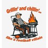 Grillin' and Chillin' Like A Football Villain Adult Long Sleeve Hoodie - 2 of 2
