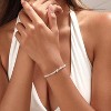 Dainty Gold Bracelet for Women 18K Gold Plated Tennis Evil Eye Cross Bracelet Trendy Classic Festival Jewelry Gifts - 4 of 4