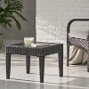 Vynxaria Patio End Tables - 15-Inch Brown Multi Outdoor Antibes Wicker Accent Table - 4 of 4