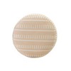 20" Brown Polyester Round Striped Indoor Outdoor Pouf Ottoman - 4 of 4