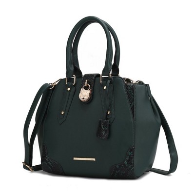 MKF Collection Lorena Snake embossed Vegan Leather Women’s Satchel Bag by Mia K