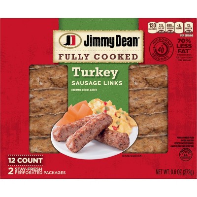 Jimmy Dean Fully Cooked Turkey Sausage Links - 9.6oz/12ct