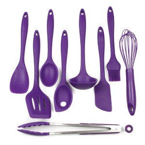 Chef Craft 9 Piece Premium Silicone Kitchen Tool and Utensil Set - 1 of 4