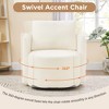JUJABU 29.9" Upholstered 360° Swivel Barrel Accent Chair for Living Room, Bedroom, or Office - 4 of 4