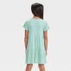 Girls' Short Sleeve Tiered Ribbed Dress - Cat & Jack™ - 2 of 3