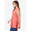 Woman Within Plus Size Sleeveless Fit-And-Flare Tunic Top - 4 of 4