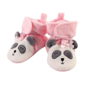 Hudson Baby Infant and Toddler Girl Cozy Fleece Booties, Girl Panda - 1 of 1