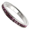 Slickblue Women’s Band .925 Sterling Silver Stackable Ring with Crystal, Polished Finish, Color Options, Size 6-9 - 3 of 4